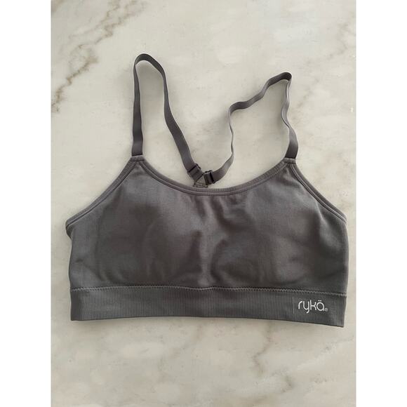 Ryka Other - Ryka women’s gray sports bra cross back adjustable straps. Size Large.